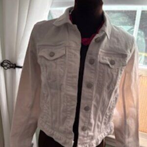 Banana Republic white denim jacket size s